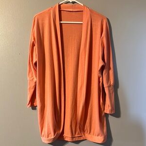 Peach Open Front Cardigan Size Med.